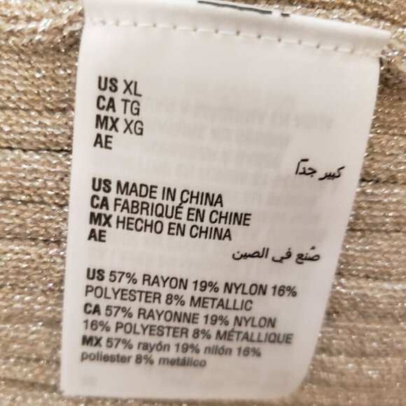 Alfani Metallic Ribbed Sweater Skirt, Size XL - Picture 6 of 9